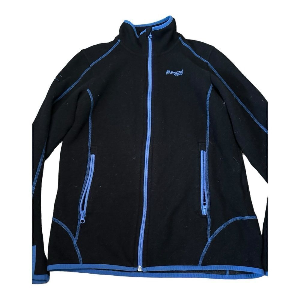 Bergans of Norway | Wool Blend Einer Zip Up Jacket Black Cobalt Blue | M